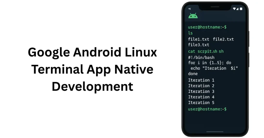 Google Android Linux Terminal app native development