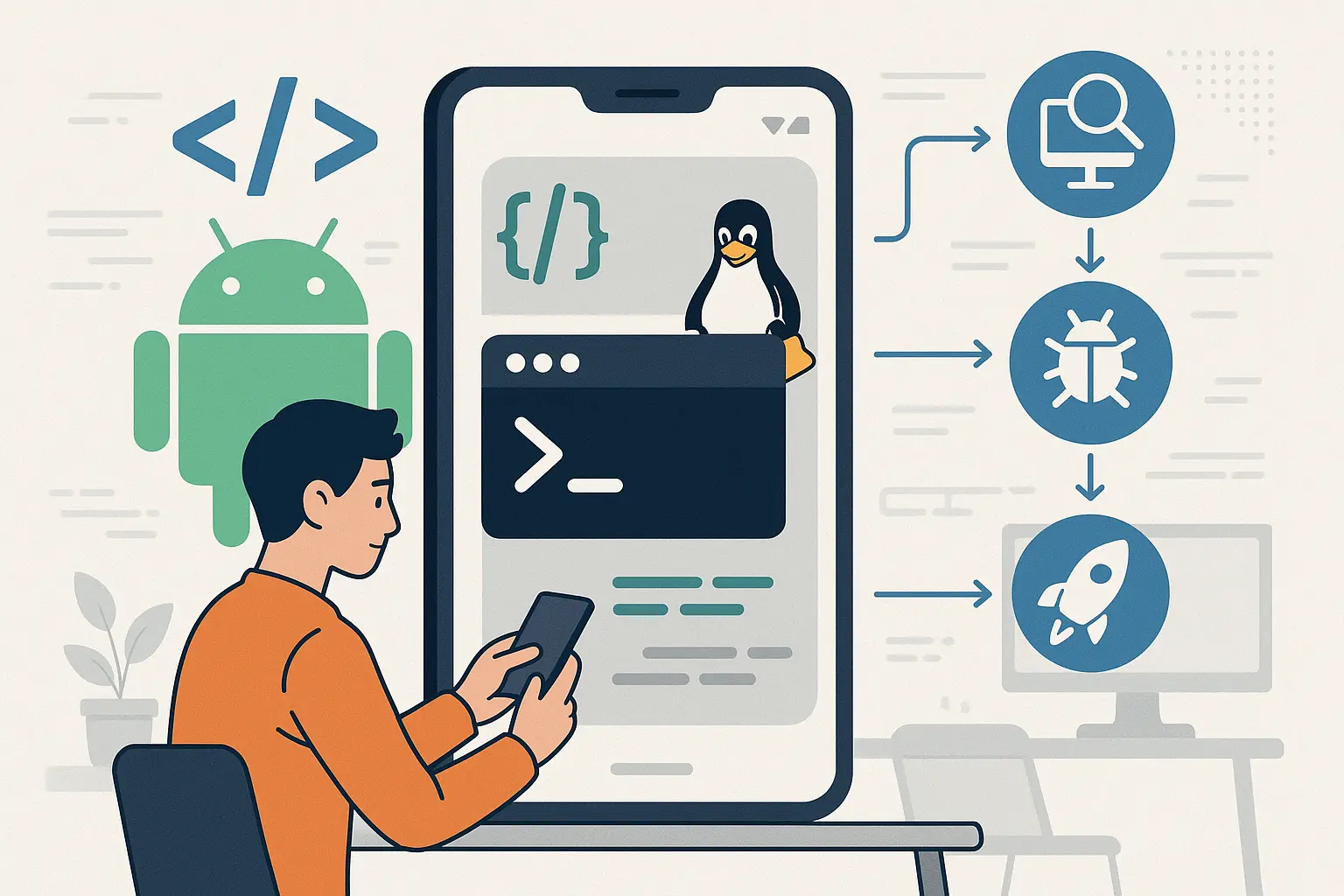Google Android Linux Terminal app native development
